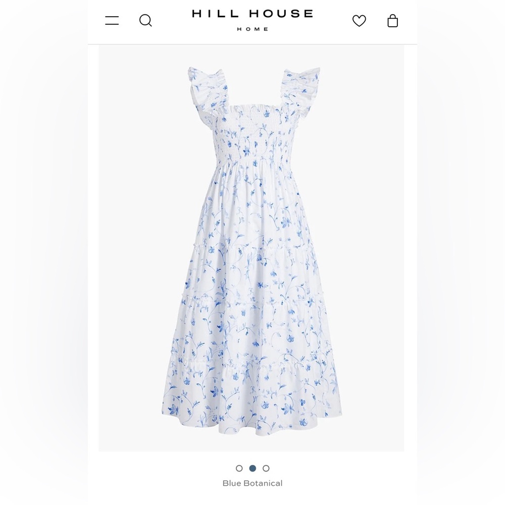Hill House Blue botanical nap dress